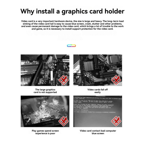 GPU-houder voor RTX4090/4080 met basis 75 mm 1