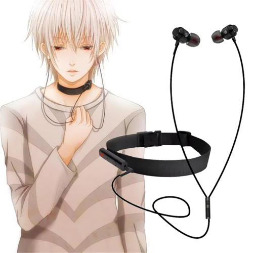 Écouteur d'anime avec Bluetooth et collier de cosplay 1