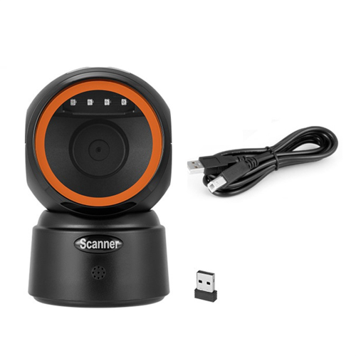 2D QR Barcode Scanner Wireless Bluetooth Hands-Free Omnidirectional