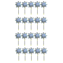 20 molinetes reflectantes con estacas, molinete extra brillante