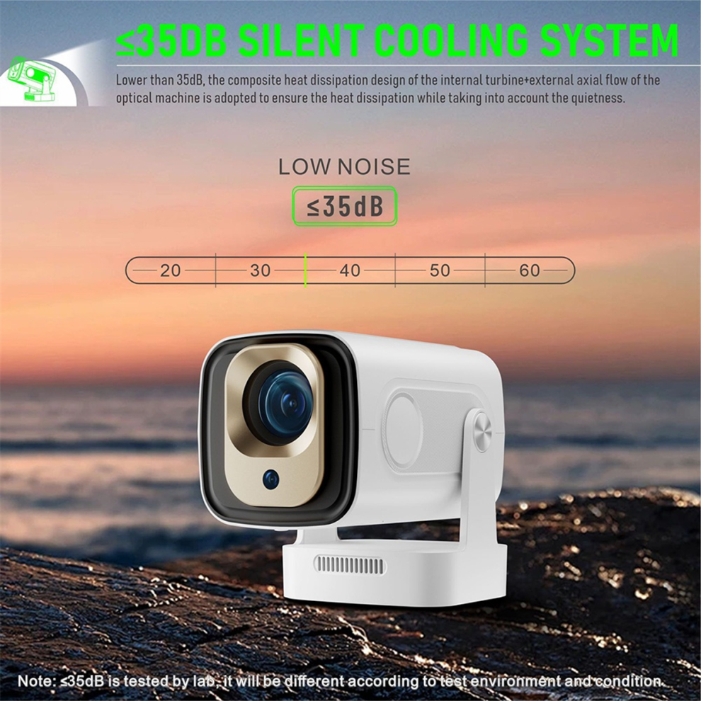 Proiettore HY260 Pro 1080P Android 11 4K 200ANSI Wifi6 BT5.4 Spina Ue-image