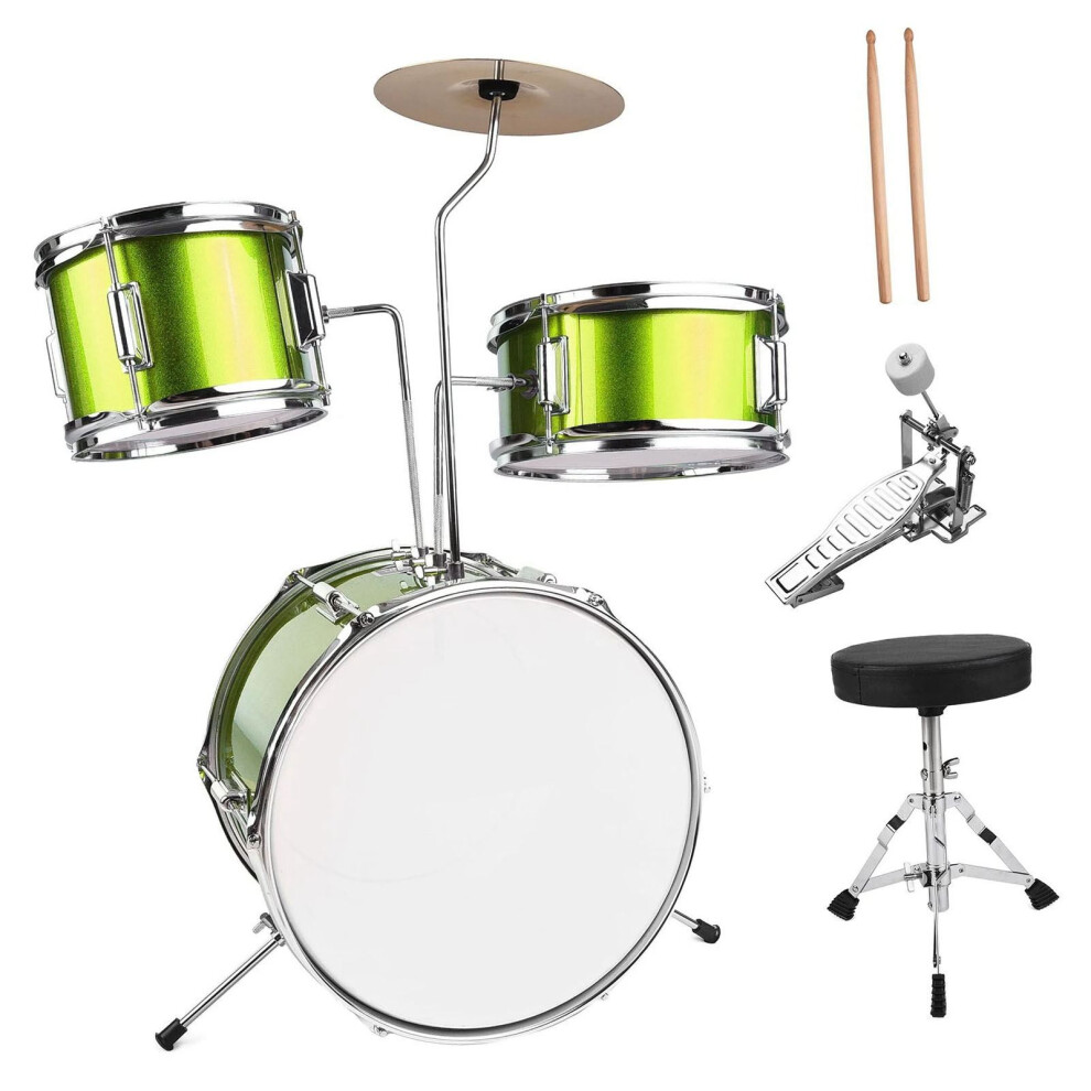 Complete 14-Inch Junior Drum Set with Adjustable Throne & Drumsticks