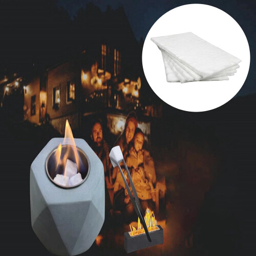 Fireplace Wool Fiber Insulation 8x12in, High Temperature Ceramic Wool for Fire Pit Core, Ethanol Fireplace Replacement, 5Pcs 1
