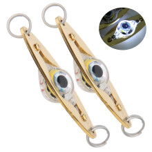 2Pcs Underwater Fishing LED Lure Light Eye Shape Flashing Artificial Bait