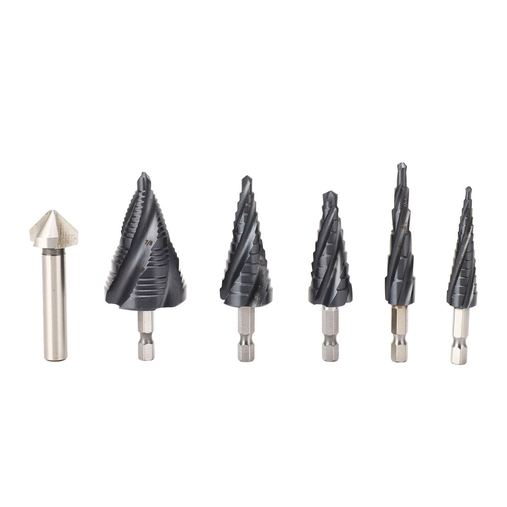 Step Drill Bit Set 4 Flute 1/4 Inch Shank M35 Cobalt