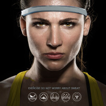 Silicone-Schweißband Sport-Stirnband Haarband Workout-Schweißband für Männer und Frauen zum Laufen Training Grau