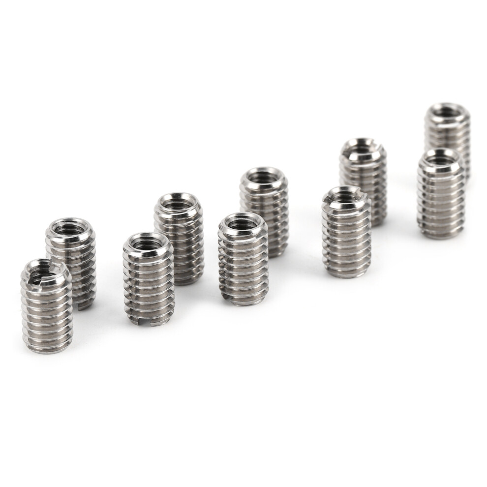 High Quality 10Pcs M4x0.7 To M6x1.0 Thread Repair Inserts - 303 Stainless Steel 8771340733614
