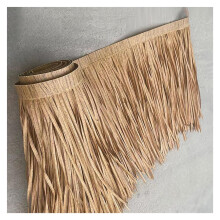 Palm Roof Panels Artificial Thatch Roof Tiles 0.6x8m Straw Roof for Garden Terrace Pavilions Outdoor Area Decoration