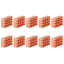 10 Stück P15x5x10 Messing-Kühlkörper mit Thermopad, CPU-Kühlrippen für PC