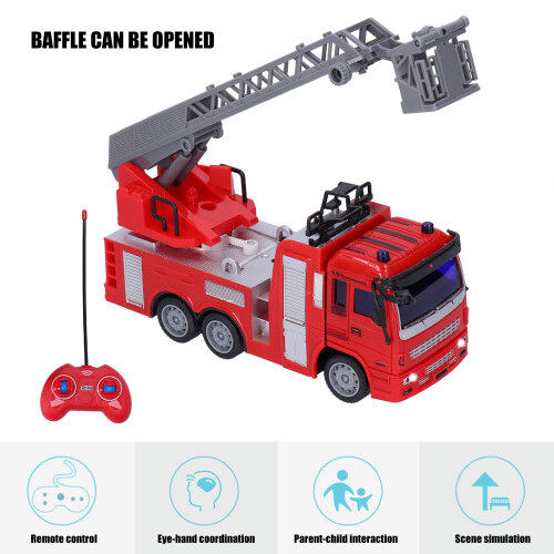 Interactive 1:30 Fire Truck Model with Remote Control & Lights 2