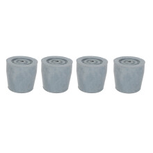 Conjunto de 10 puntas de muleta de goma gris, 4x4x4 cm, 1.1 in