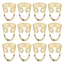 12Pcs Gold Finger Picks Adjustable Stainless Steel for Guitar Banjo