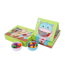 Holzspielzeug für Baby-Fütterung – Löffel- und Essstäbchen-Spieltier für Kinder ab 36 Monaten