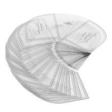 Kuchenkragen 100 Stück, Lebensmittelecht, transparent, dreieckige Mousse-Abdeckungen für Tabletts