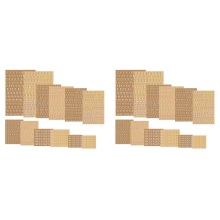 12 hojas de pegatinas de resina con letras, de aleación, doradas y plateadas, de 3 mm/4,5 mm de alto