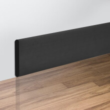 Self-Adhesive Baseboard, 2M Waterproof Soft Baseboard 3D Wall Sticker, Thickened Anti-Collision Decorative Corner Line, Black 200cmX8cm