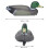 Outdoor Garden Plastic Duck Decoy Floating Simulation Model 34.5x13cm 15