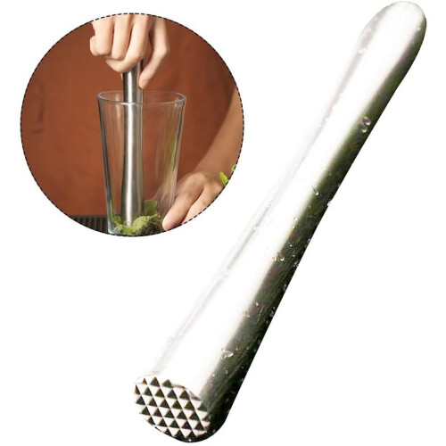 Stainless Steel Cocktail Muddler 22.5 cm for Professionals - Durable, Functional Bar Tool 1
