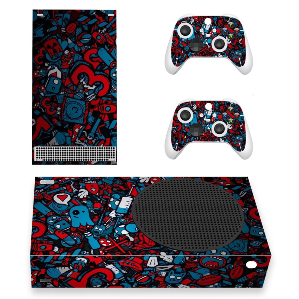 Vinyl Sticker Skin Cover For Xbox Series S Console, Includes Two Free Wireless Controller Stickers, 73640 Decal 6493810659430