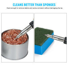 Eco-Friendly Stainless Steel Soldering Tip Cleaner Wire with Holder Reusable
