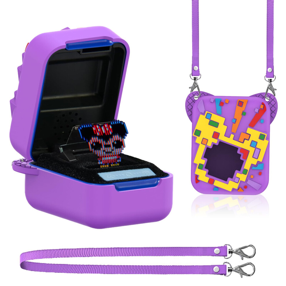 Silicone Protective Case For Bitzee Digital Pet, Waterproof Shockproof Carry Case With Hand Strap, Color Purple 6947110113319