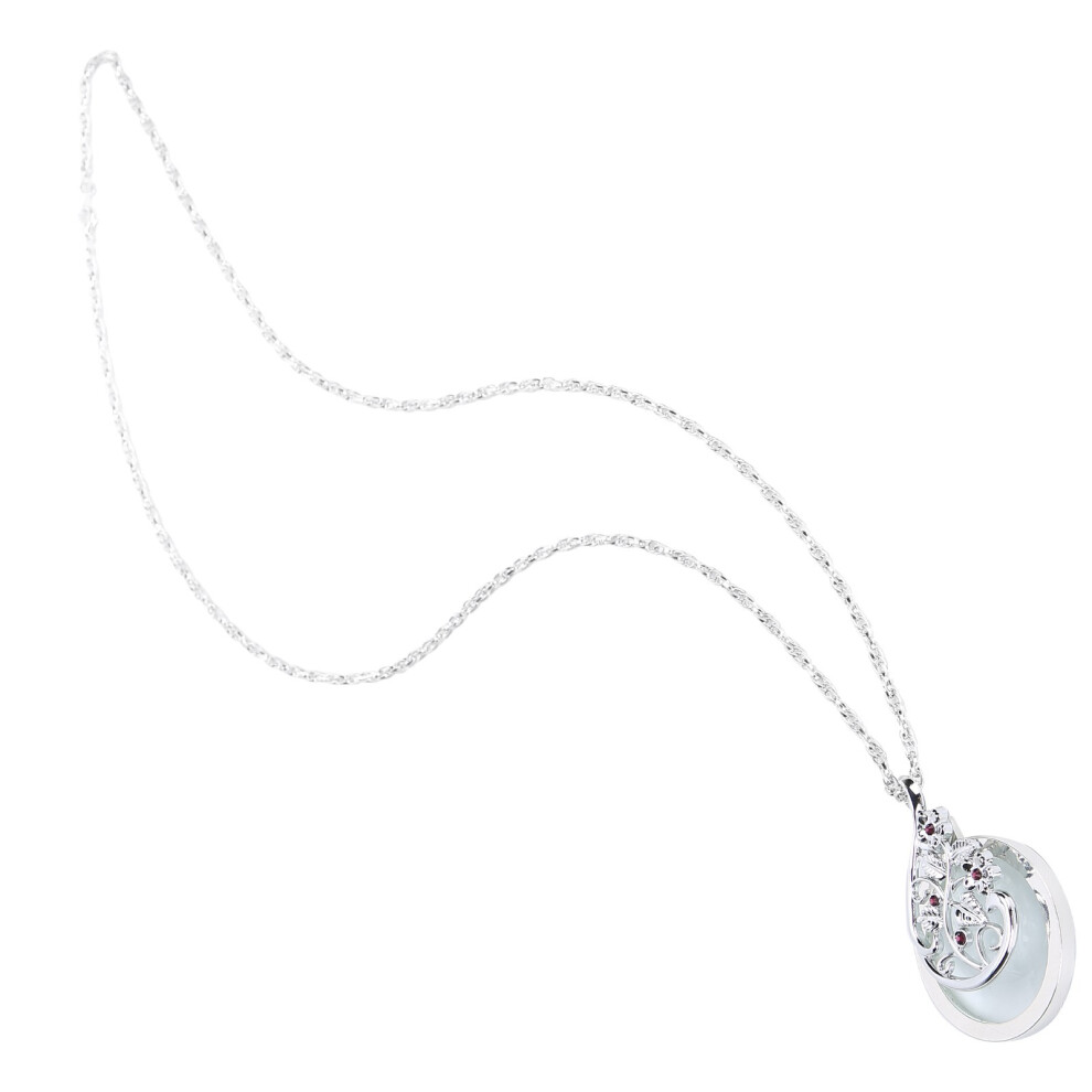 Silver 4.5X Magnifying Pendant Necklace For Reading Or Jewelry Repair