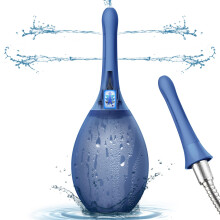 Intimate Enema Bulb with Anti-Return Valve, Silicone Douche Kit for Anal and Vaginal Use, 7-Hole Nozzle, Portable and Reusable