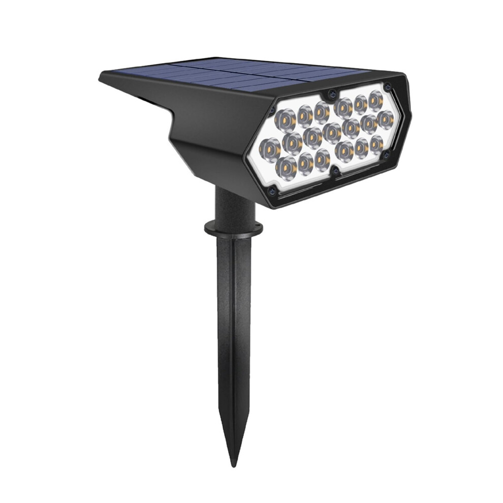 Solar Lawn Spotlight, 19 LED RGB Outdoor Solar Landscape Light, IP65 Waterproof Wall Lights for Patios and Courtyards-image-OPC-PJM5FH5-NEW