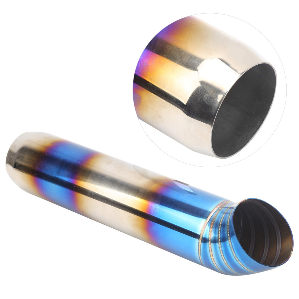 Stainless Steel Exhaust Tip Tail Throat 3In Inlet 2.5In Outlet Universal Blue 3491340761619
