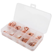 200pcs Red Copper Gasket Washers Flat Sealing Rings Set M5-M14