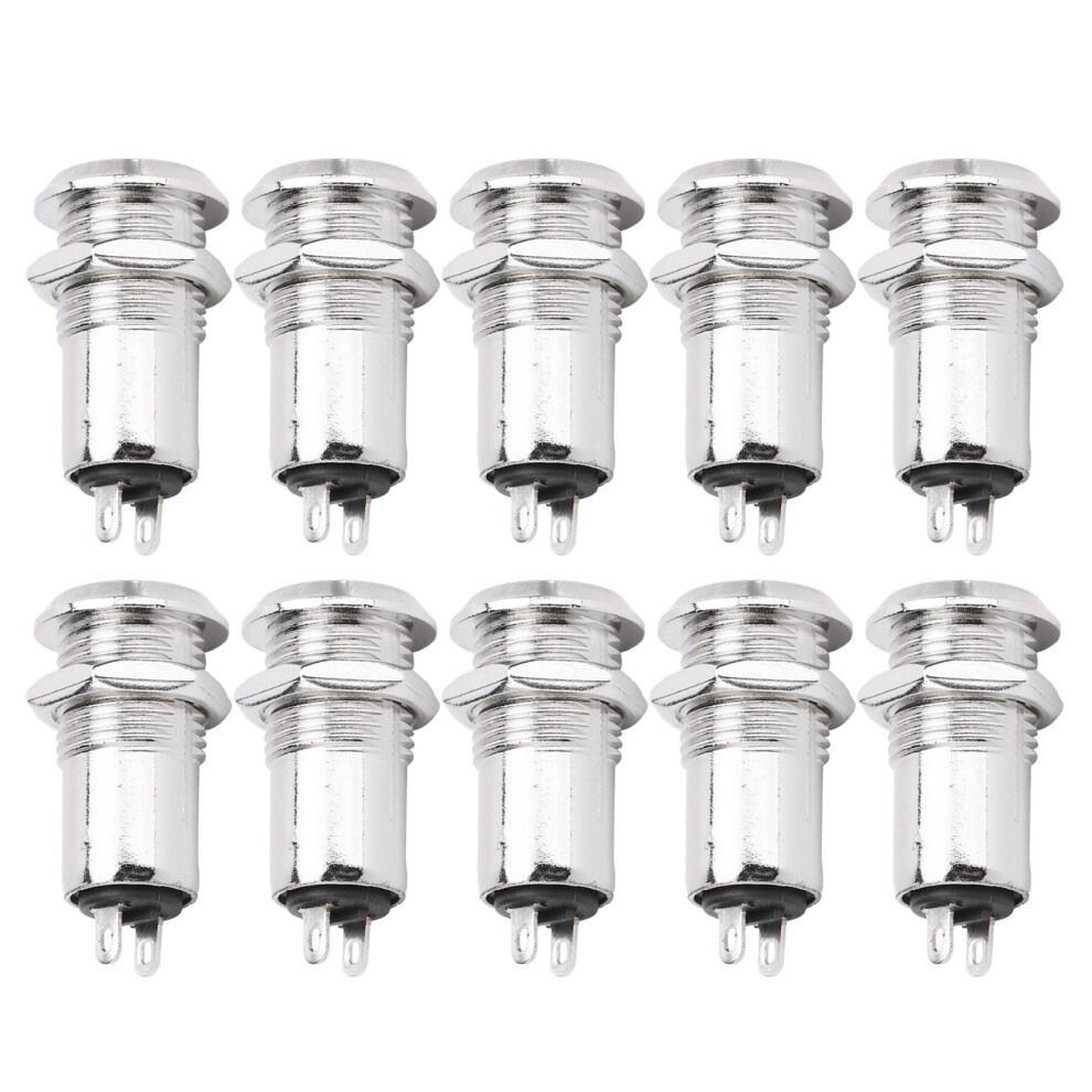 10Pcs Stainless Steel Key Switch Barrel Lock 12Mm 220V Onoff Dual Pull 9331340761841