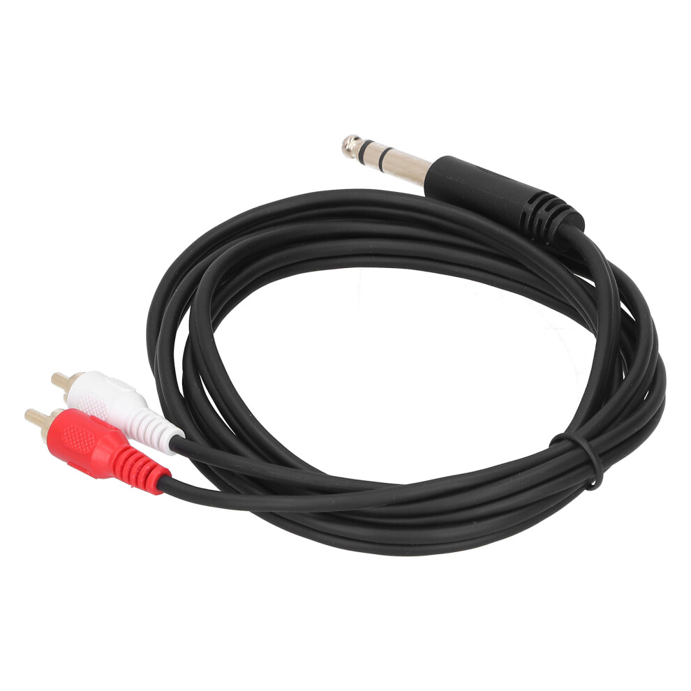6.35Mm Male To Dual Rca Audio Cable 1.5M Splitter Converter 6951340762407