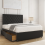 (Black, Single 3ft) Nova Divan Bed with Mattress 26in Headboard 2 Storage Drawers 1