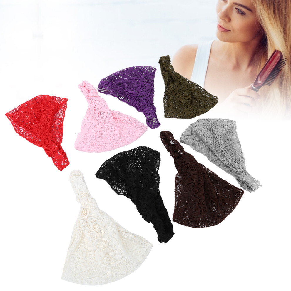 Colorful 8pcs Lace Hairbands - Perfect for Any Occasion and Outfit