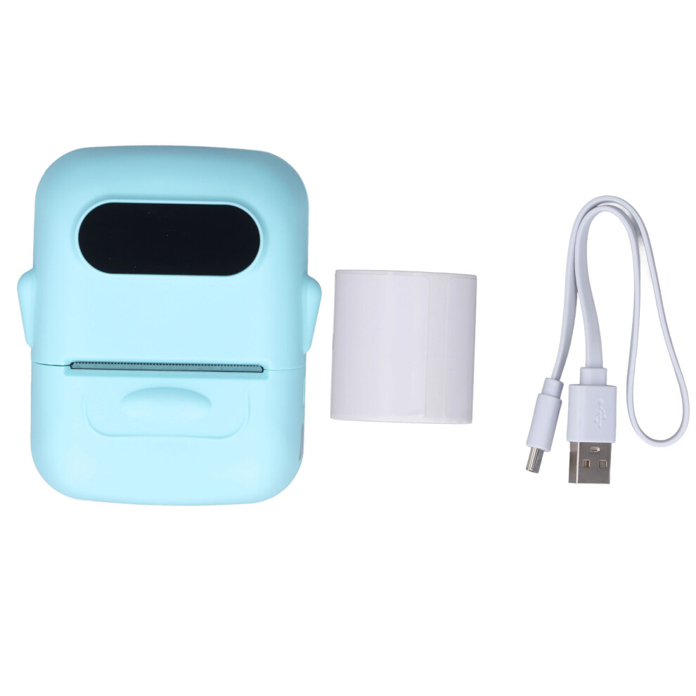 Bt Thermal Label Printer Wireless Portable Blue