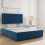 (Blue, Single 3ft) Nova Divan Bed with Mattress 26in Headboard 2 Storage Drawers 4