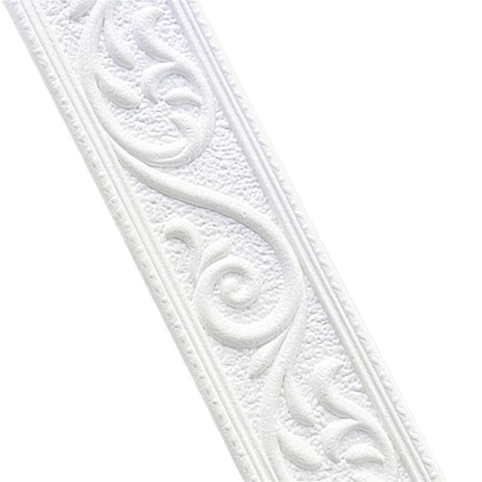 Weichsockelleiste Selbstklebend, Wasserdicht 2M Sockelleisten-Tapetenaufkleber Fã¼R Wohnzimmer, WeiãE Wandverkleidungslinie 6276012441511