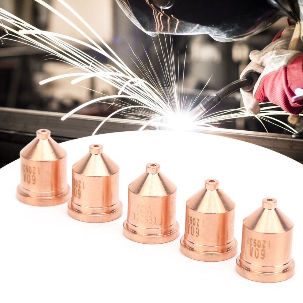 5Pcs Plasma Cutter Nozzles Copper Caps For Welding Torch Model 120931 7901340769561