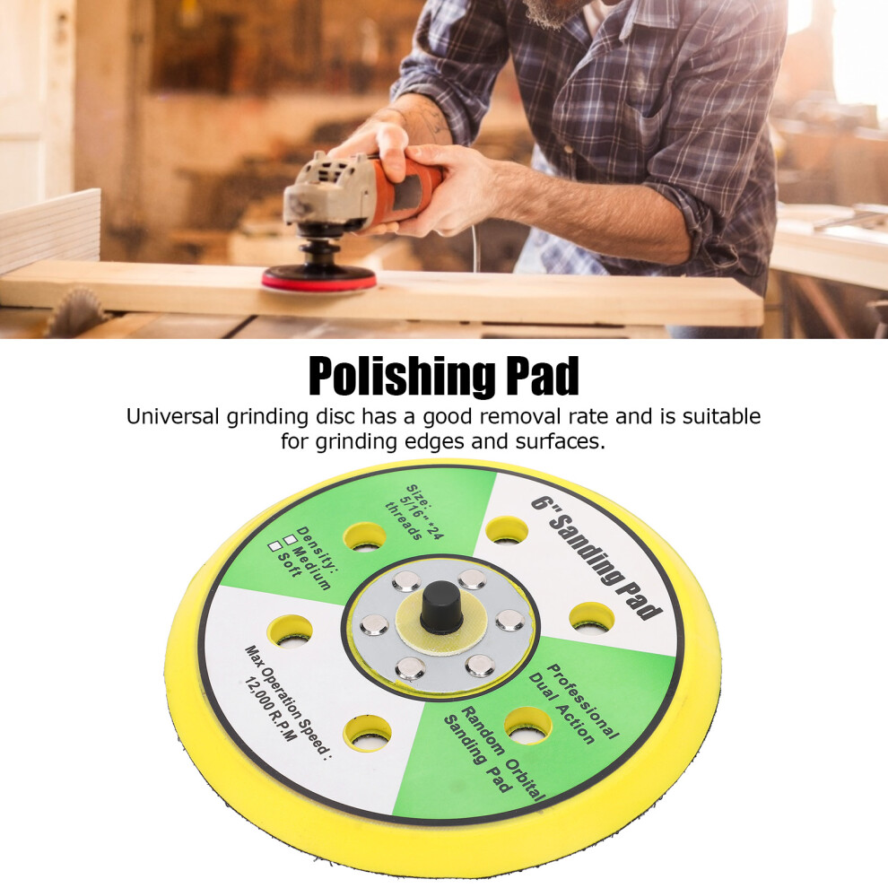 6In Abrasive Polishing Disc With 6 Holes Universal Sander Round Grinding Pad 8461340769590