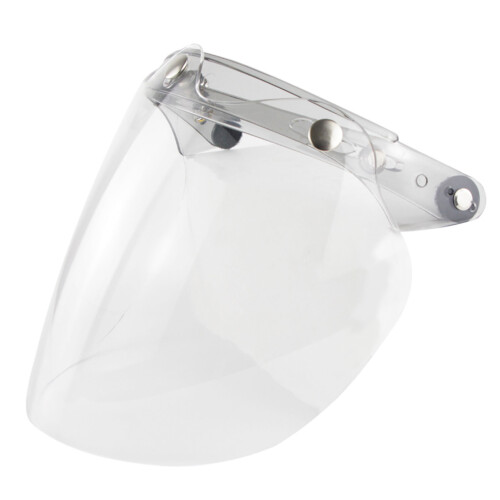 3-Schnappverschluss Bubble-Visier Open-Face-Helm 22x21cm grau 2