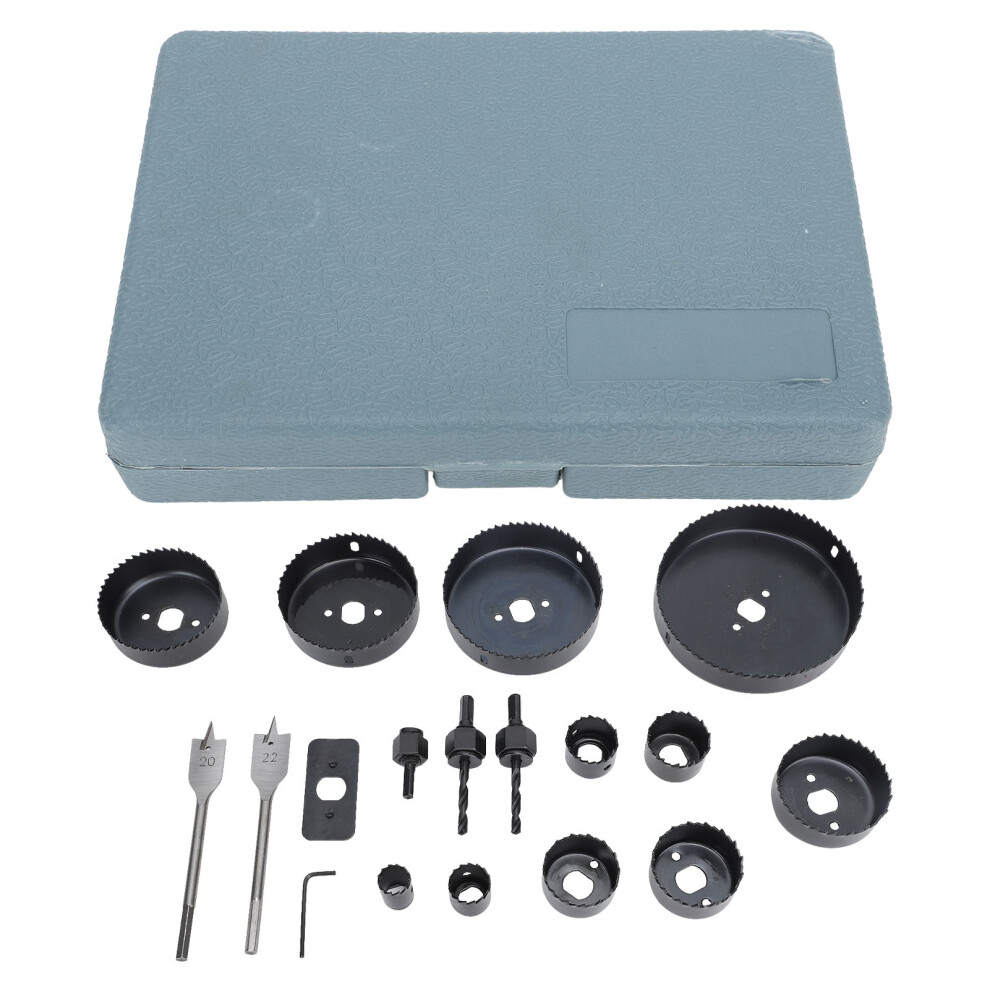 18PCS Set Hole Saw Set Carbon Steel Multifuctional