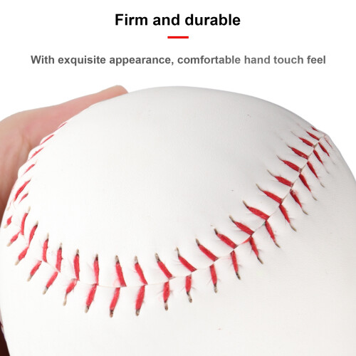 12in PU Softball Set: Hand-Sewn for Durable Training and Game Use 2Pcs 2