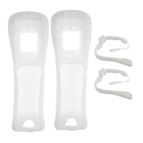 Silicone Wii Remote Case with Wrist Strap - Protective Cover for Gaming Console 1
