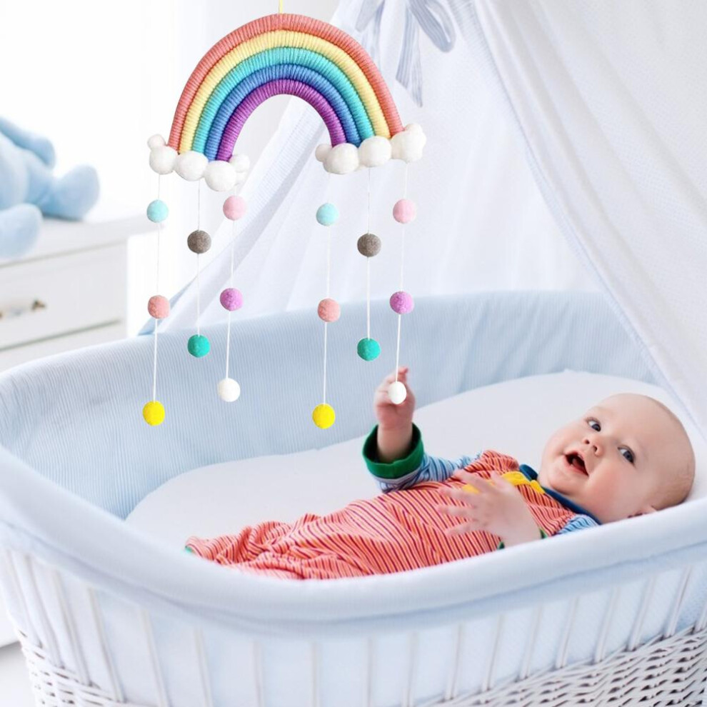 Baby Mobile with Cloud & Raindrop Wind Chimes, 23x36cm, Cotton Thread