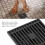 Large Black Copper Shower Floor Drain 10x10cm Odorproof Shallow Water 11