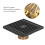 Large Black Copper Shower Floor Drain 10x10cm Odorproof Shallow Water 6