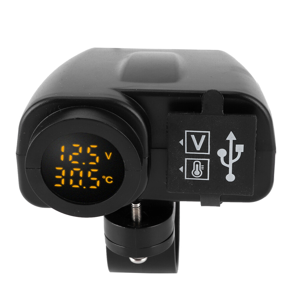 Motorcycle Dual Usb Volt & Temp Charger, Waterproof, 12-24V, Ce/Rohs 4931340775357