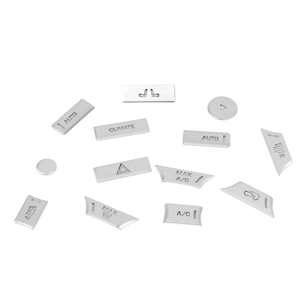 13Pcs Aluminium Alloy Air Condition Button Cover Fit For Range Rover Sport 2014Â2017 Silver 4951340775683