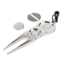Portable Divot Tool Putting Green Fork with Ball