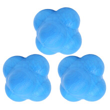 3pcs Blue TPR Reaction Balls for Reflex & Fitness Training 70x55mm